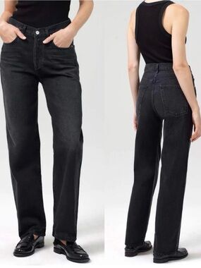CITIZENS of Humanity Elle V-Front High Rise Relaxed Straight Leg Jeans \\ 28